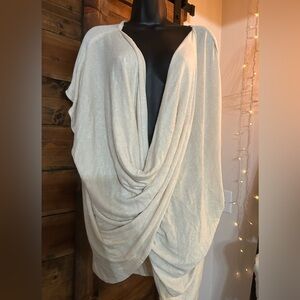 Elegant Draped Cream Top